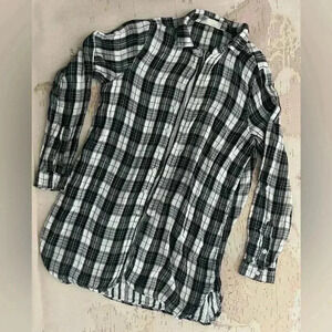 CP Shades Plaid Cotton Tunic Size Small